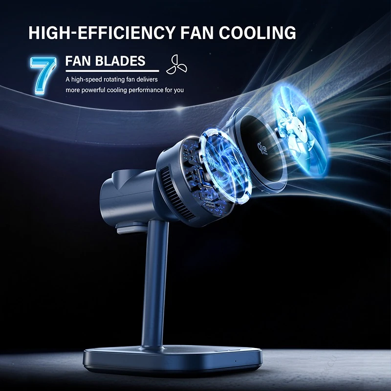 3 IN 1 마그네틱 qi2 25W 무선 충전 스탠드 LED 라이트 에어 쿨링 고속 충전 아이폰 1712 에어팟 프로 3/2 애플 워치용