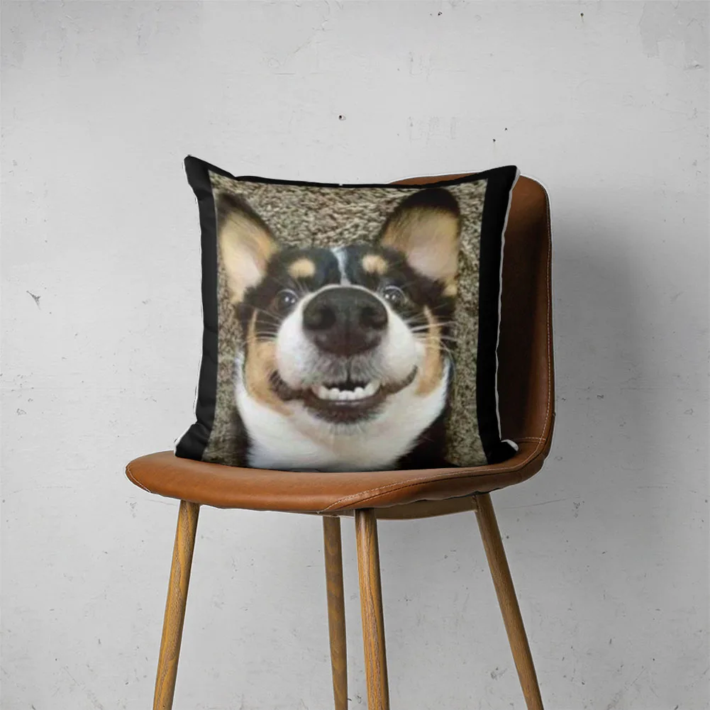 

DOG MEME PILLOW 046 Customizable Bedroom Bed Sofa Hotel Car Lumbar Pillow Fashion Decorative Pillow Cover