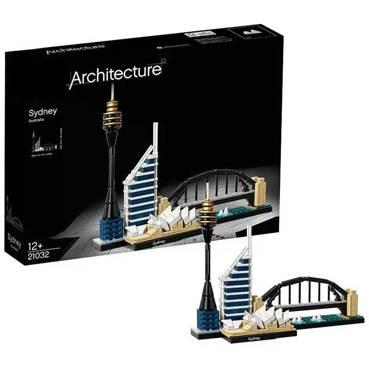 In Magazzino 21032 Architettura Paris Dubai London Sydney Chicago Block Set Brick Classic City Model Regalo Giocattolo Per Bambini