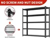 78" H Garage Shelving 3000LBS Heavy Duty Storage Shelves Adjustable 5 Tier Metal Shelves, Warehouse 18" D*47.5" W*78" H,Black 4