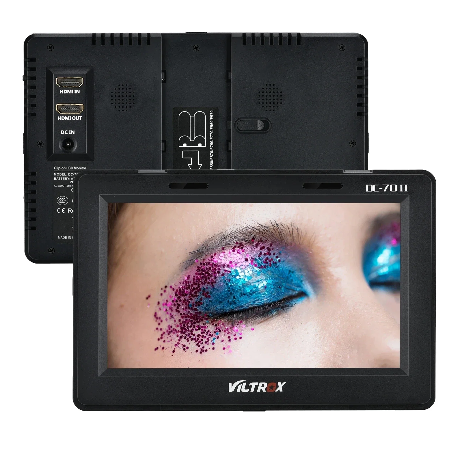 Viltrox DC-70 II 7 inch 4K Monitor on Camera DSLR Field Monitor HD Camera Video Display Screen 1024*600 IPS for