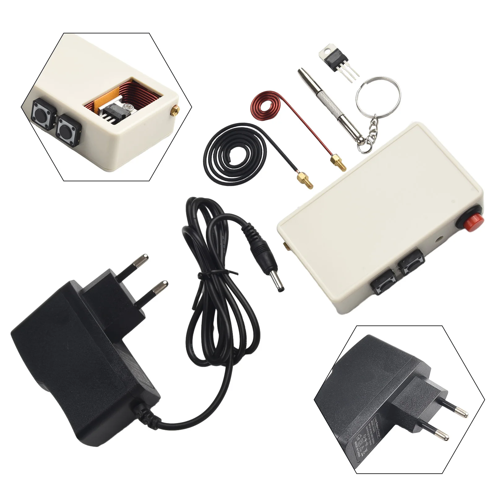 6 Stks/set 150Mhz 95W Emp Generator Elektromagnetische Puls Generator Zender E U Plug + 1Pc Sonde + Koellichaam + Chip + Adapter