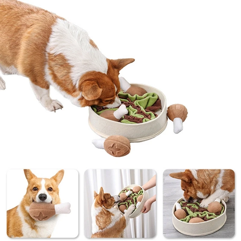 

Dog Chew Squeaky Toy Pet PuzzleFeeder Dog Snuffle Toy Dog Puzzle Toy Slow Feed Pet Interactive Toy Dog Plush Squeaky Toy