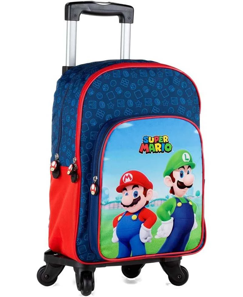 VIDEOJUEGOS Mochila Trolley Super Mario 36x20x47cm. Mochila Mochilas Colegio Niños y Niñas 8435632402465| - AliExpress