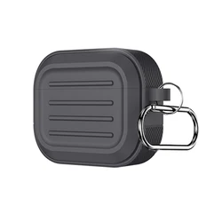 Soft Silicone Protective Case Cover with Key Buckle - airpods pro (Grey)