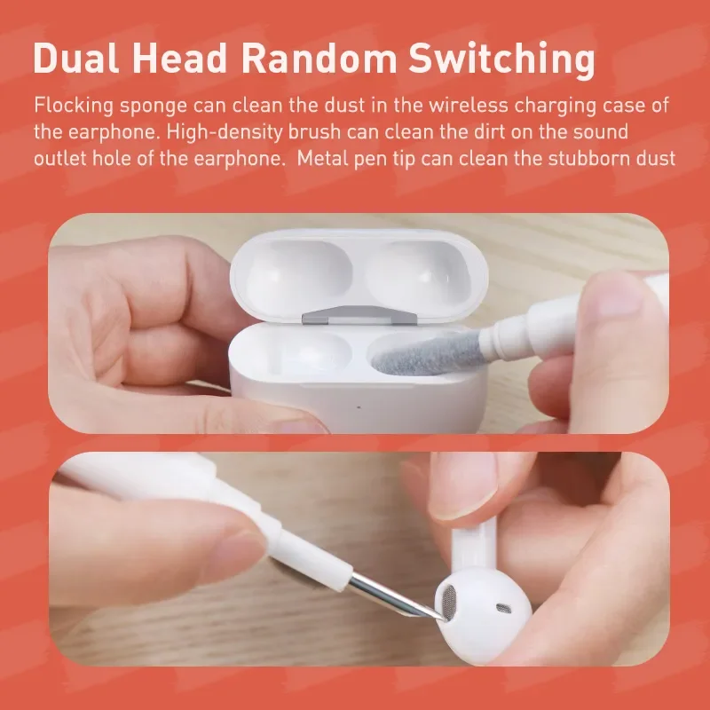 Cleaning Kit 5 in 1 Keyboard Cleaning Brush Kit Keycap Puller Earbuds Cleaner for Airpods Pro 1 2 3 Bluetooth Earphones Case Cleaning Tools