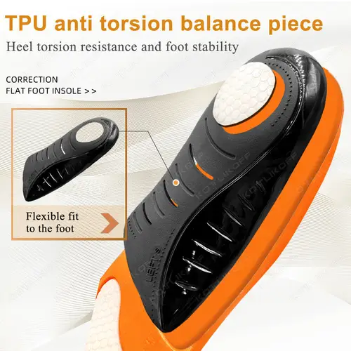 EVA Orthotic Sports Insole Arch Support Insert For Flat Feet PU Shock Absorption Plantar Fasciitis Heel Pain Orthopedic Insoles - Image 4