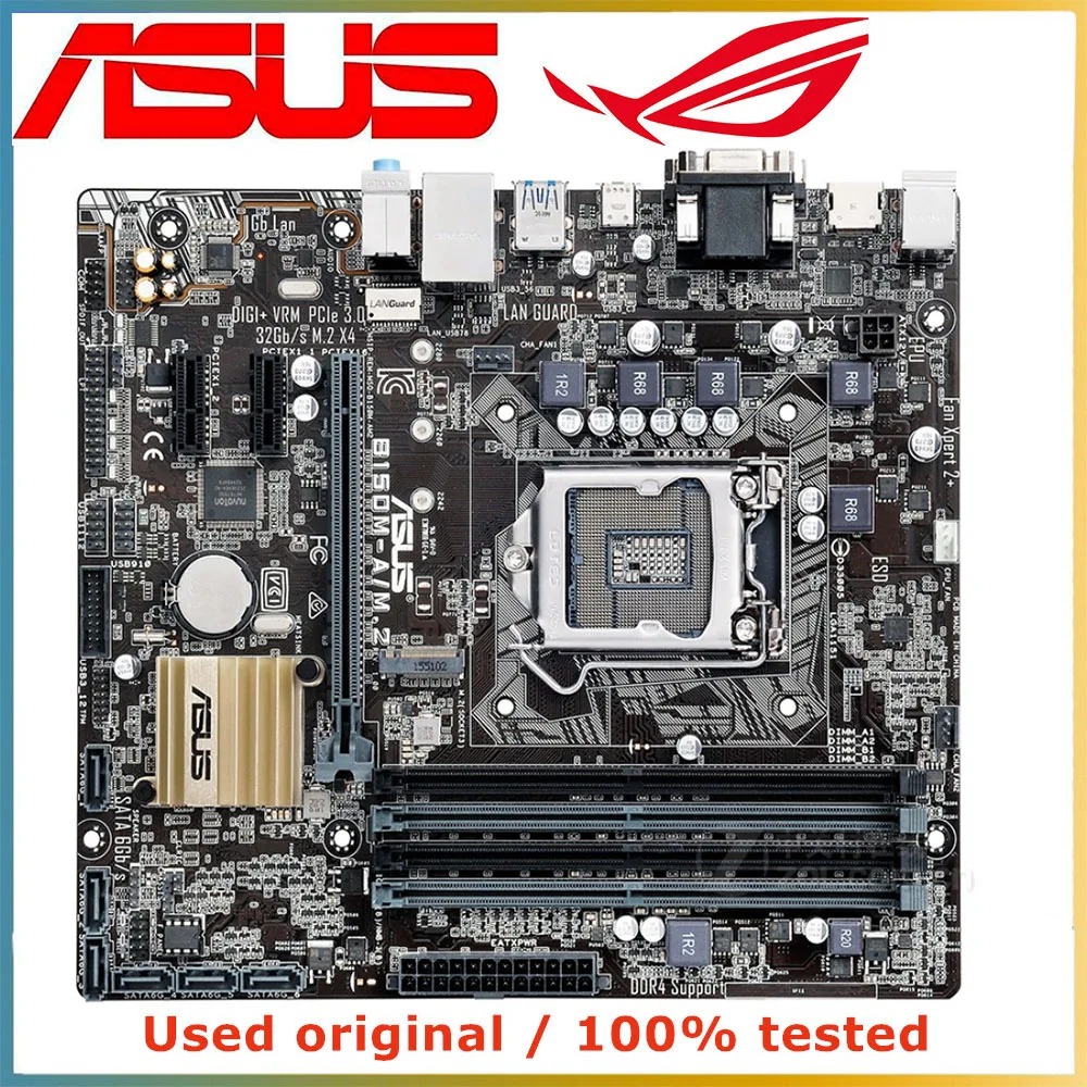 

Для ASUS B150M-A/M.2 материнская плата LGA 1151 DDR4 64G для Intel B150 десктопная материнская плата SATA III PCI-E 3,0 X16
