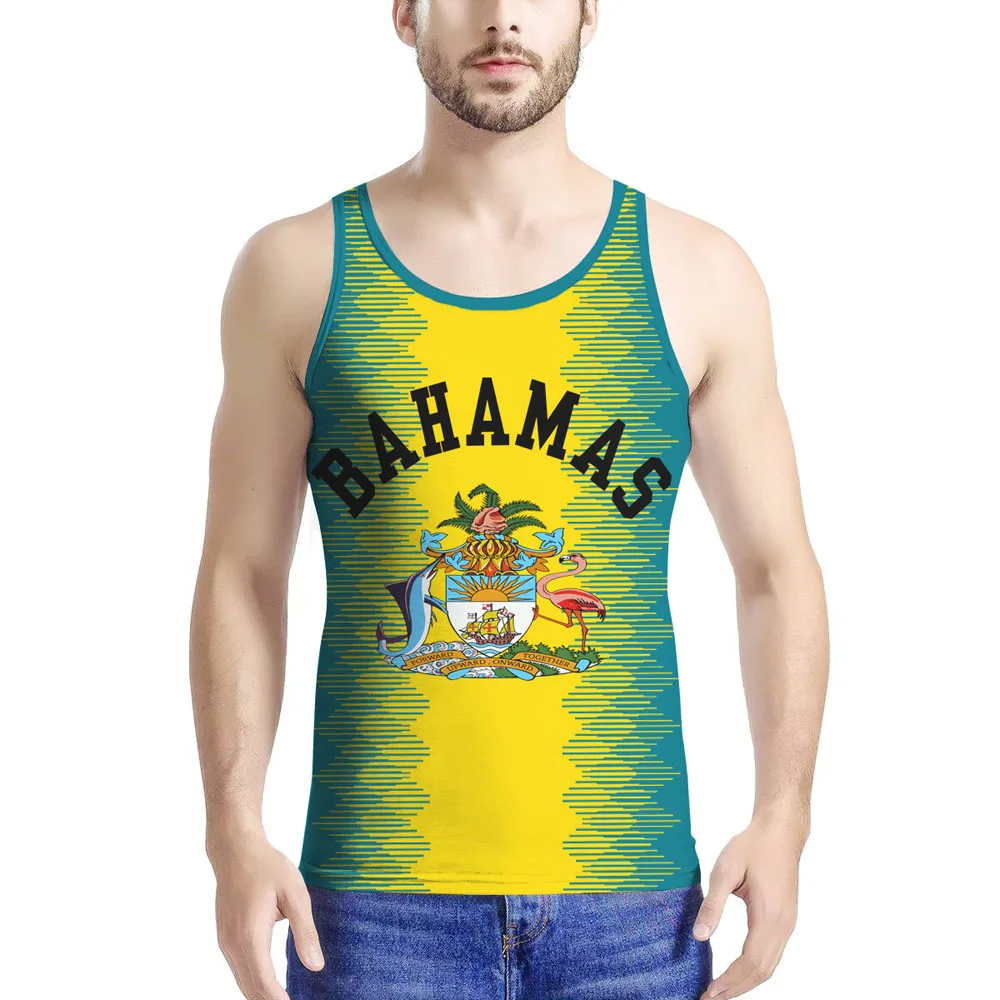 

Bahamas Free Custom Made Name Travel Team Logo Bhs Tank Tops Bs Country Nation Bahamian Flag Fishing DIY Print Photo Clothes