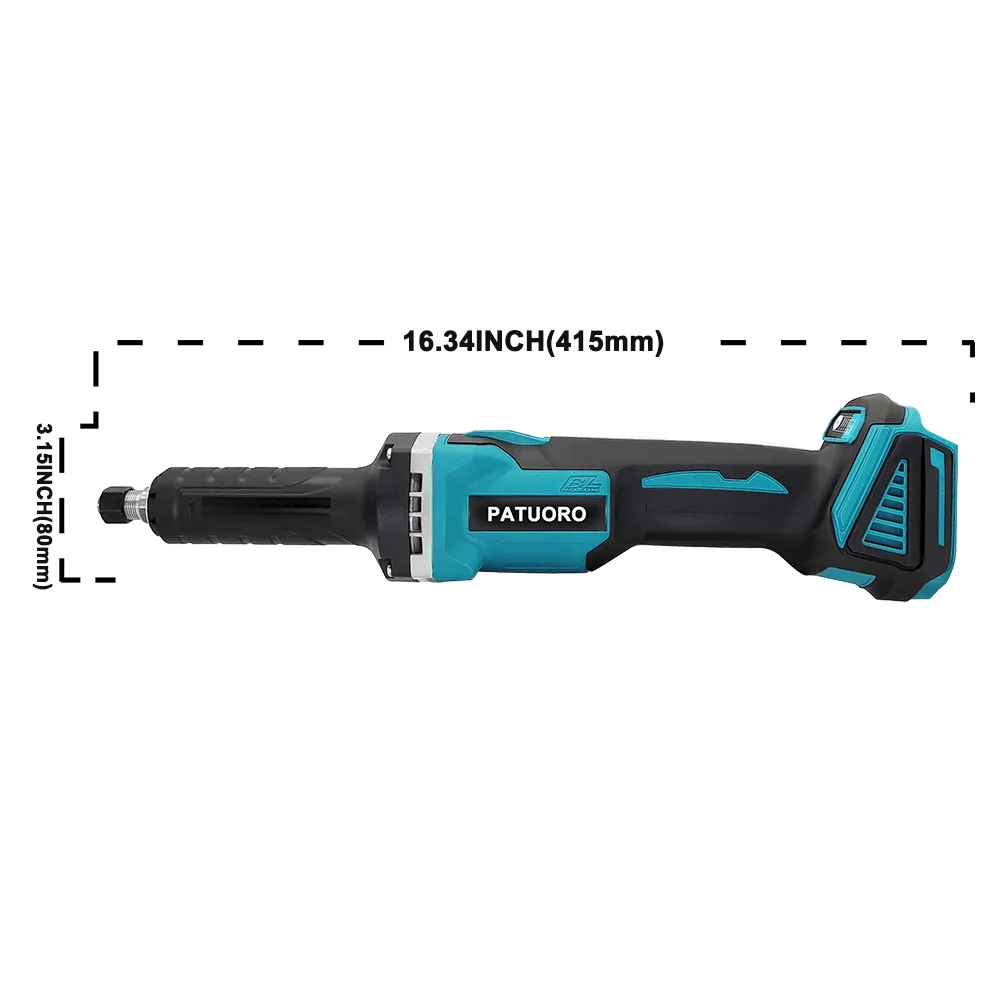PATUOPRO 6MM Electric Die Grinder Brushless 4 Gears Adjustment Polishing Rotary Tool Grinding Machine For Makita 18v Battery 4