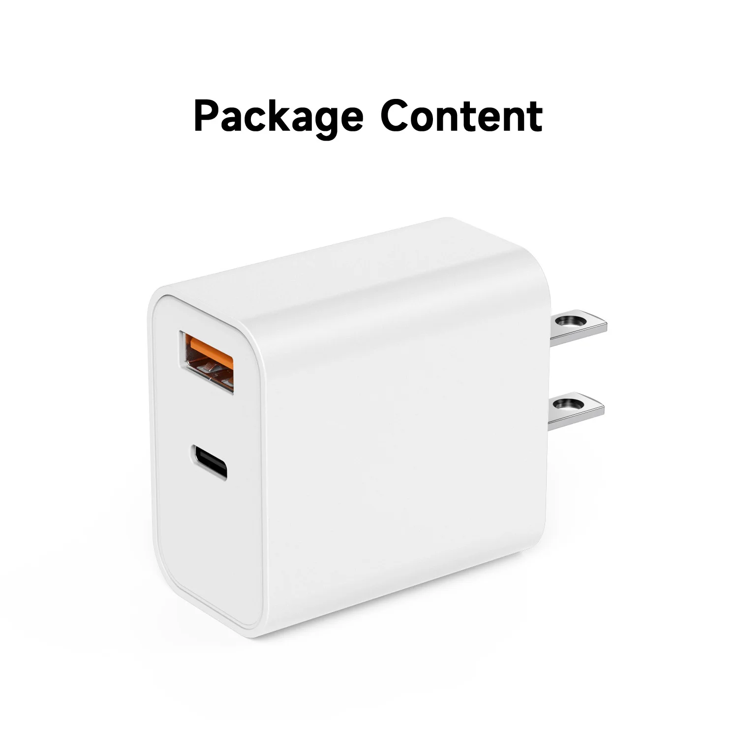 

Быстрое зарядное устройство Waveshare PD30W с двумя портами, блок зарядного устройства USB Type-A/Type-C, вилка стандарта США, интеллектуальная регулировка скорости зарядки