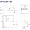 Elongated One Piece Toilet, DV-1F0072-1 Square Compact Toilets for Bathrooms, Dual Flush 1/1.6 GPF and MaP 1000g, 12'' Rough-In 6