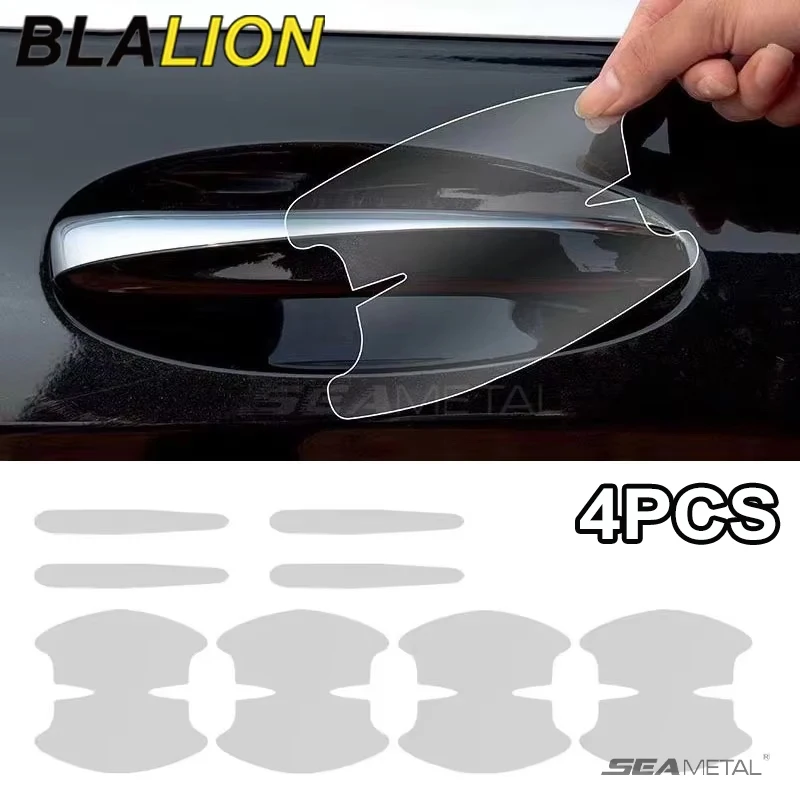 BLALION 4 pieces universal car door handle Sultanate scratch protective stickers transparent collision-resistant handle protection...