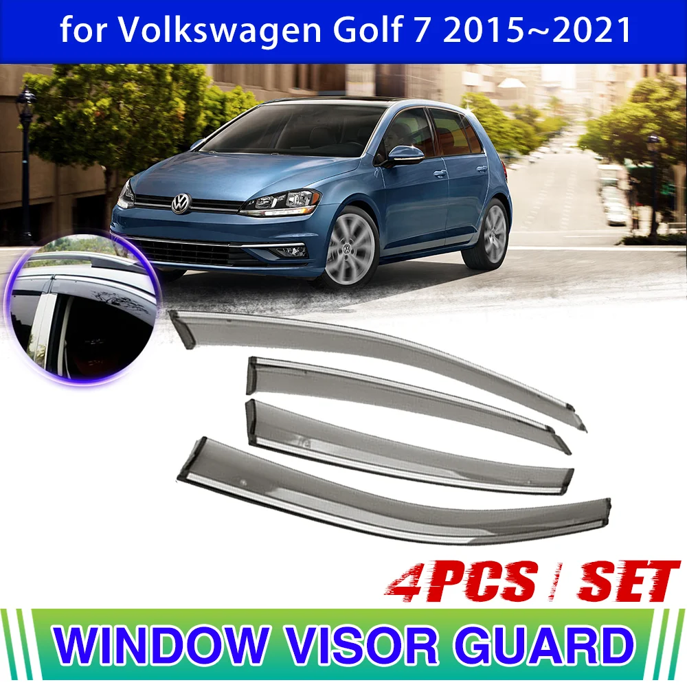 Window Visor For Volkswagen Vw Golf 7 Mk7 Gte Gtd Gti R Hatchback 2015