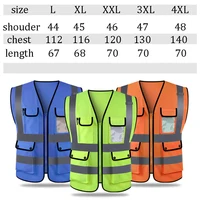 Blue Reflective Safety Vest with Pockets