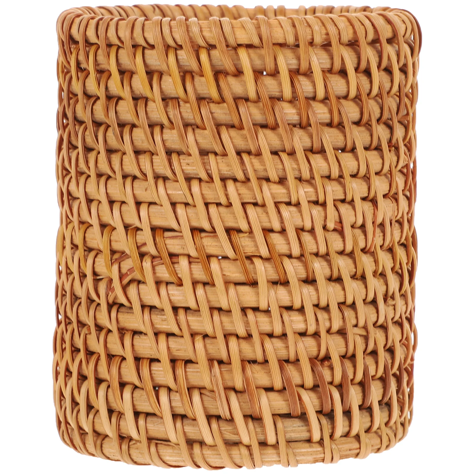 

Pen Holder Decor Rattan Woven Organizer Stationery Make up Tabletop Autumn Vines Office Portable Pencil