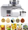 Automatic Oil Press Machine 610W Electric Oil Presser Hot Cold Stainless Steel Oil Extractor Expeller for Peanut Sesame Canola C 2