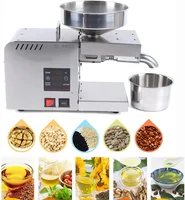Automatic Oil Press Machine 610W Electric Oil Presser Hot Cold Stainless Steel Oil Extractor Expeller for Peanut Sesame Canola C 2