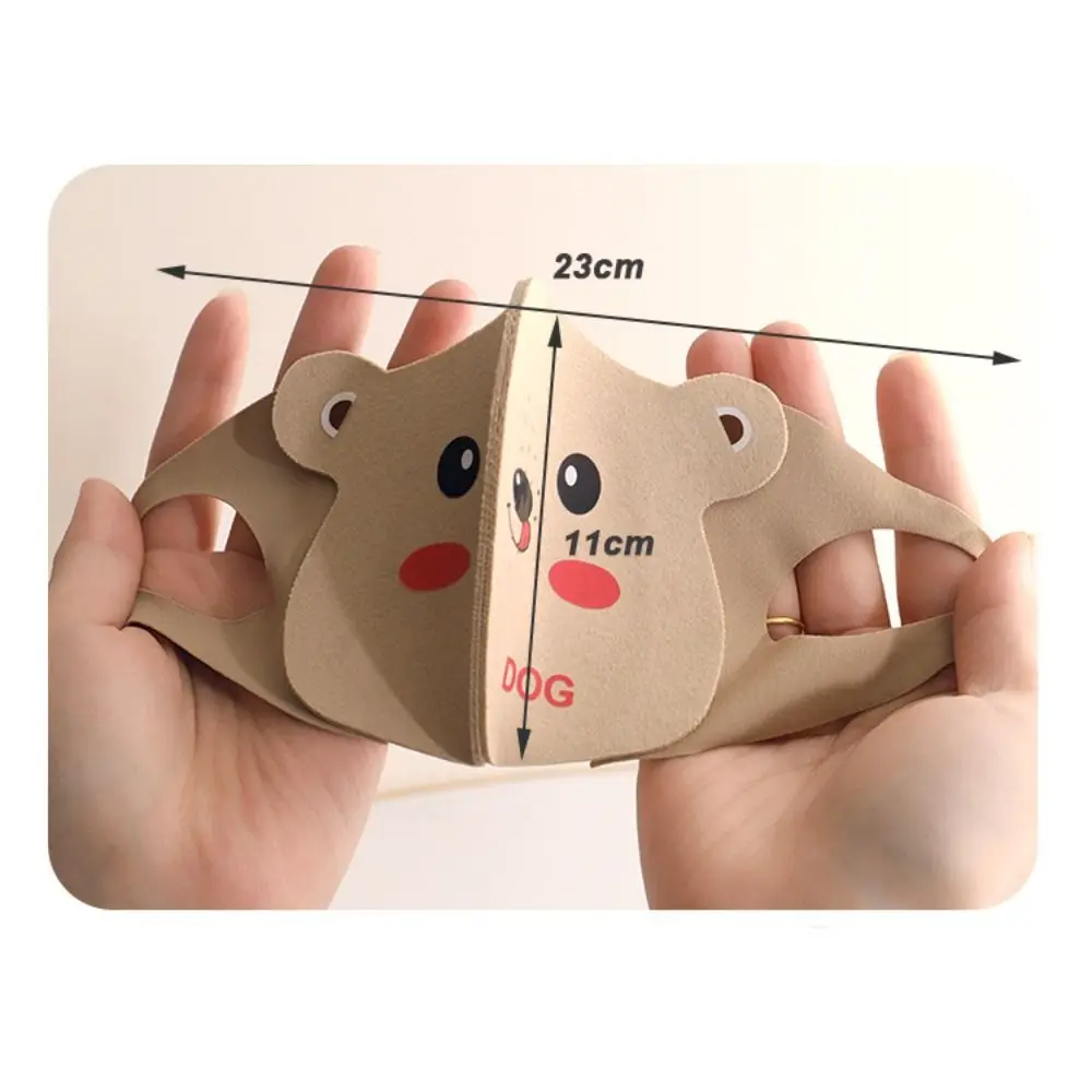 Cute Cartoon Kids 3D Mask Windproof Winter Warm Children's Mask Soft Breathable Printed Face Cover