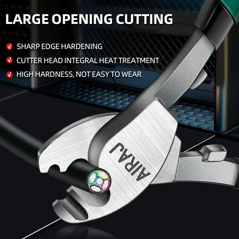 AIRAJ Multifunctional Cable Cutter 6-Inch Anti Slip and Durable Industrial Grade - Image 5