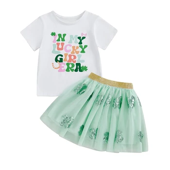 Baby Girl St. Patrick’s Clover Outfit 1