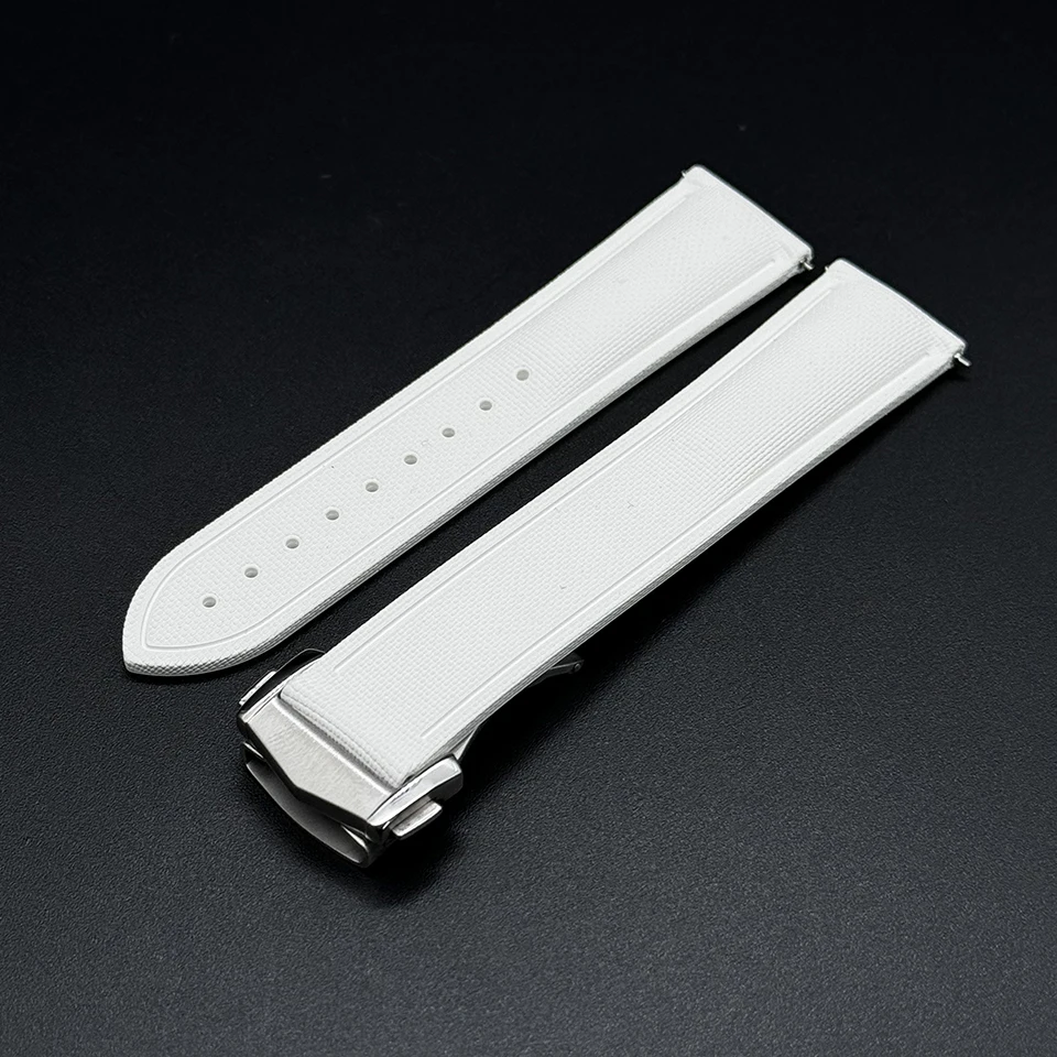 Premium Woven Pattern Sports Deployant Rubber Watch Band