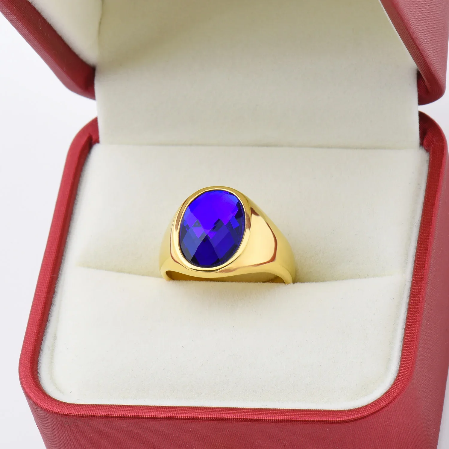 Minimalist Men's/Women Wedding Ring Titanium Steel Golden 316L Stainless Steel