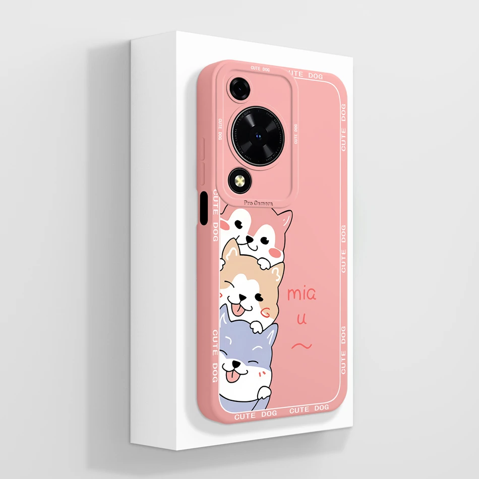 Cute Design Phone Case with Camera Protector, Soft Liquid Silicone Protective Bumper