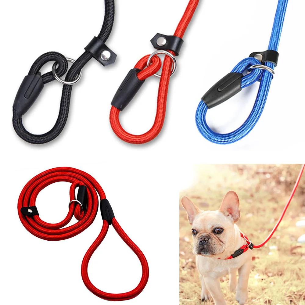 Nylon Dog Leash Pet Puppy Slip Lead Rope Dog Slip Leash Chain