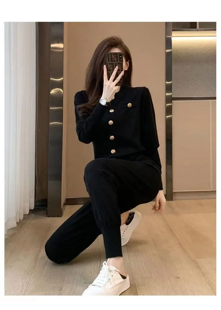 المألوف عارضة المرأة الخريف الزي الساخن بيع للموسم نمط جديد التخسيس رياضي قطعتين مجموعة أنيقة الراقية Sensati