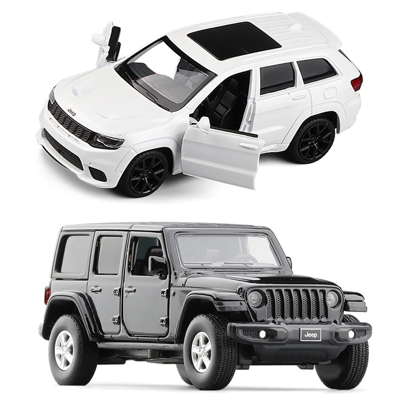 1/36 Scale Grand Cherokee Trackhawk Toy Vehicles Alloy Car With Pull Back Model Toys Kids