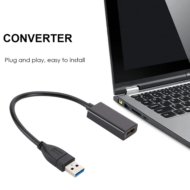GRWIBEOU USB3.0-HDMI ȣȯ , USB 2.0-HDMI ȣȯ Ƽ , 1080P,  XP, 7, 8/10 ȣȯ