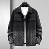 Oversized denim jacket men's trendy overweight and enlarged new work clothes spring autumn casual lapel 180kg 12xl 11XL 2