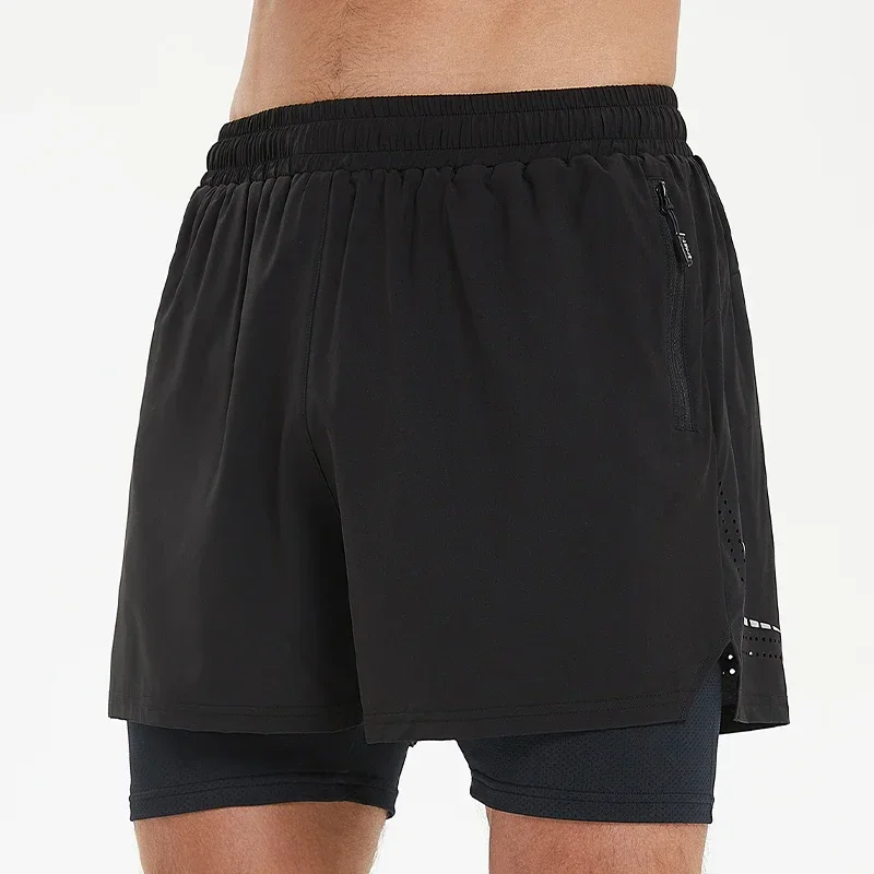 Mens marathon Running Shorts Training Tights Sports for Men Gym Jogging Sportswear Male Basketball Fitness Double Shorts Dry Fit