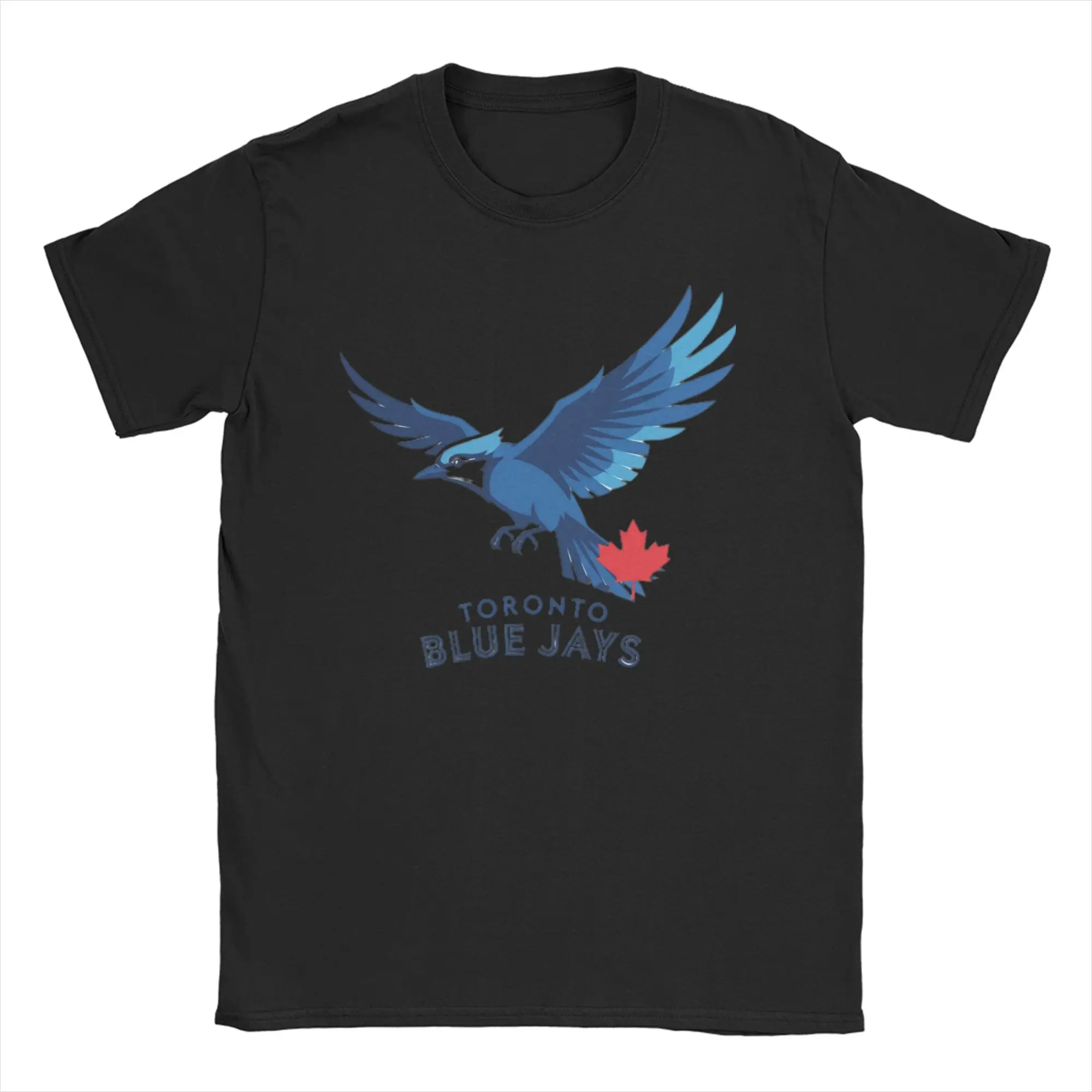 Toronto Blue Bird Pure Cotton Unisex Baseball Tee - Round Neck, Short Sleeve, Plus Size