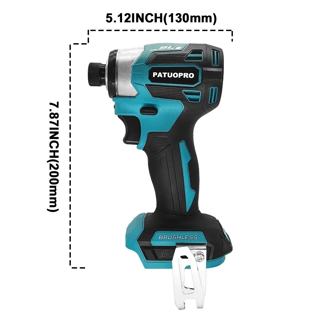 5-Speed Brushless Electric Screwdriver 1/4" Cordless Impact Screwdriver Electric Drill Driver For Makita 18V Battery(No Battery) 2