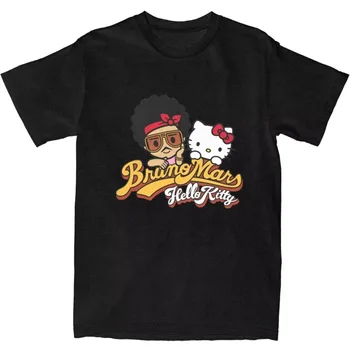 Haikyuu Bruno Mars Hello Kitty T-shirt Cotton T-shirt Women's Fashion T-shirt Retro Y2K Design Round Neck Short Sleeve T-shirt 1
