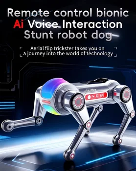 Teeggi Cane Robot Multifunzione RC, Giocattolo Educativo Intelligente Elettrico, Robot Bionico Smart per Bambini, Regalo