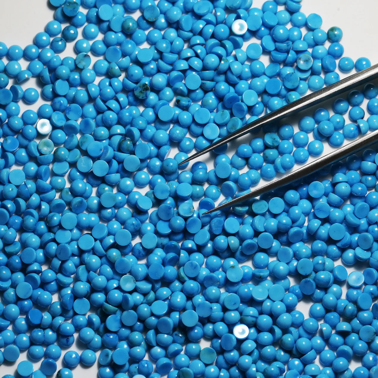 Natural Blue Turquoise (Arizona) Round Shape Cabochon Loose Gemstones in Assorted Sizes From 2mm for Jewellery Making