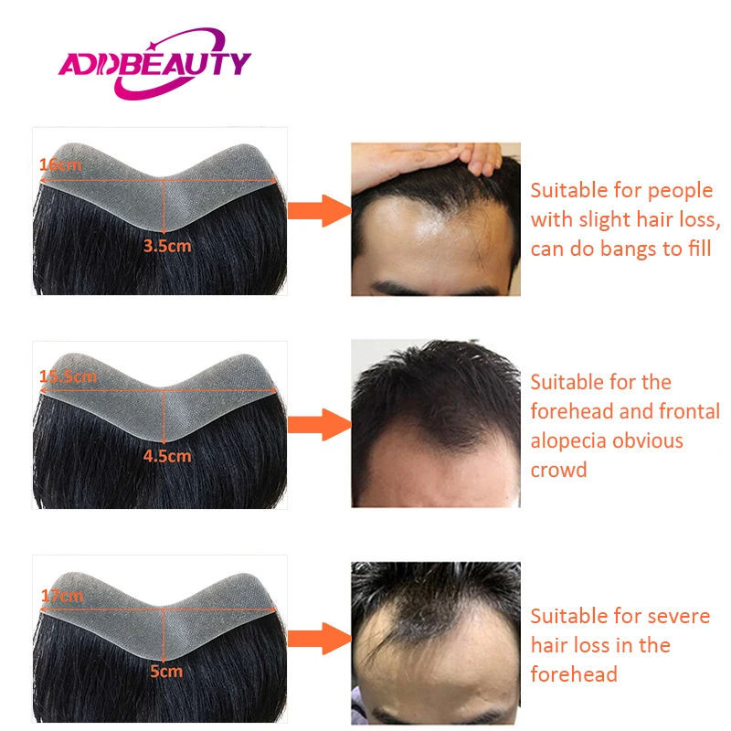 Vstyle Front Human Hair Wigs for Men Straight Indian Remy Hair Replacement Units Thin Skin Men Toupee Full PU 0.12cm Hairpiece images - 6