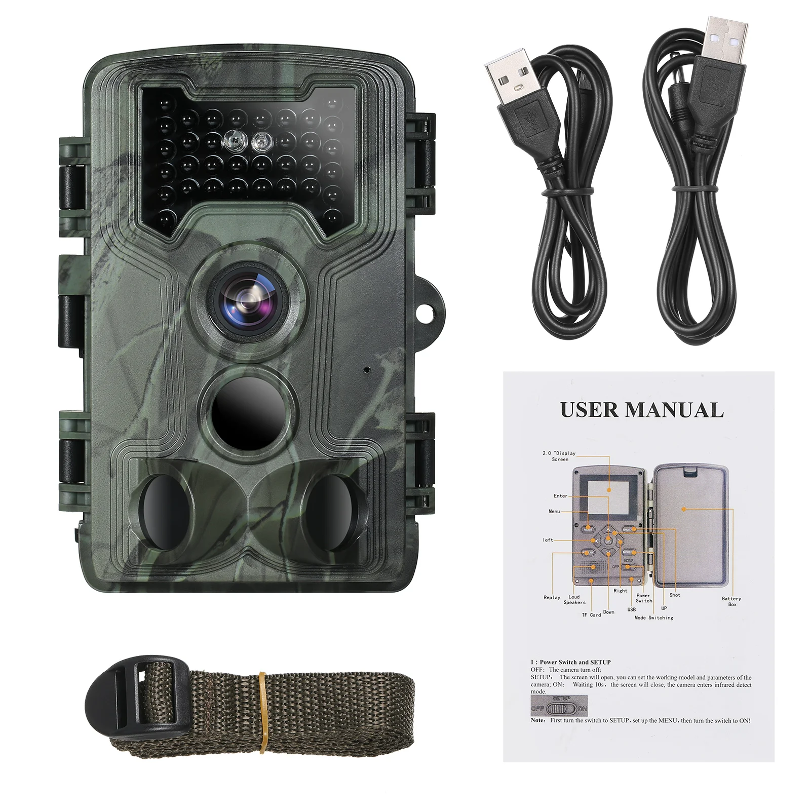

36MP 1080P Trail and Game Camera with Night Vision 3 PIR Sensors IP66 Waterproof Motion Activated Infrared Hunting Camera