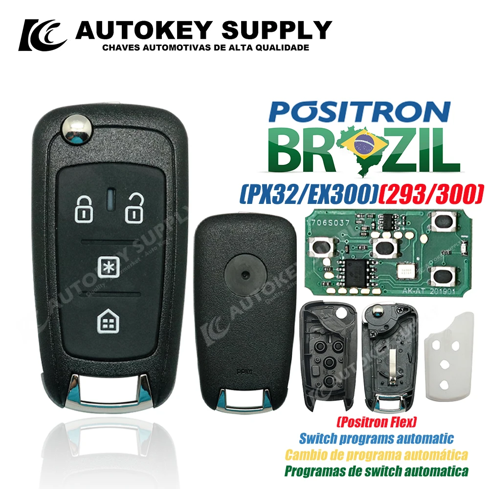 For Brazil Positron Flex PX80 Complete Double Program 293 PX32 EX300 330 360 AKBPCP090 AKBPCP117AT AUTOKEYSUPPLY car remote key car key