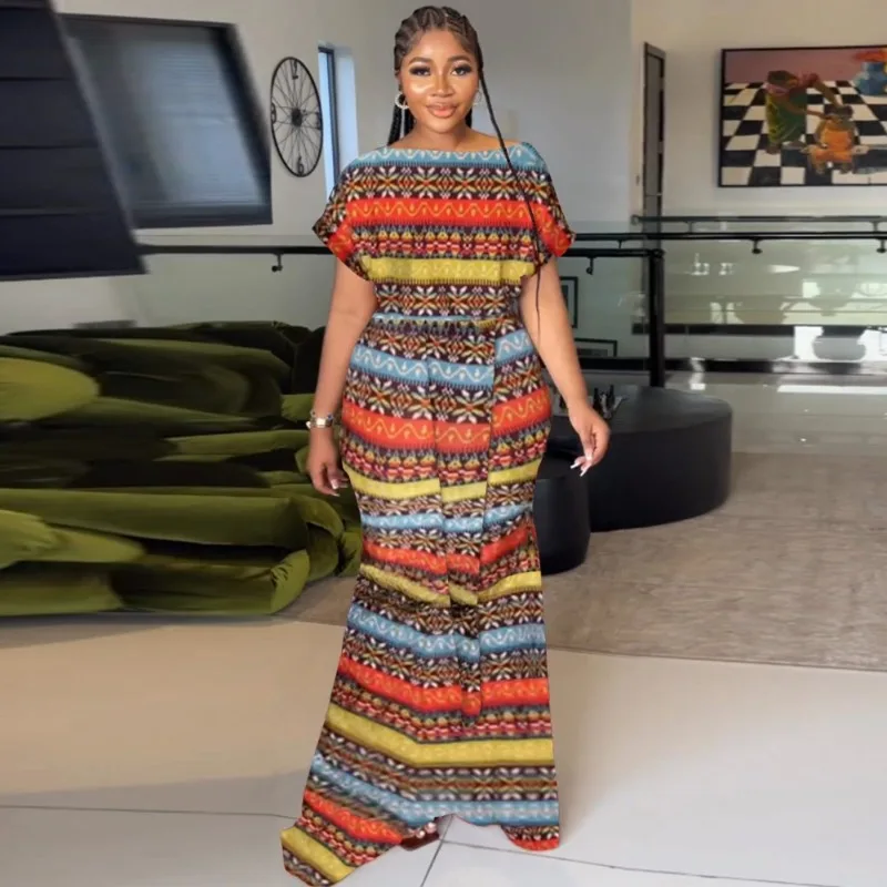 

African Dresses For Women Elegant Polyester 2023 New Muslim Fashion Abayas Dashiki Robe Kaftan Long Maxi Dress Turkish Africa