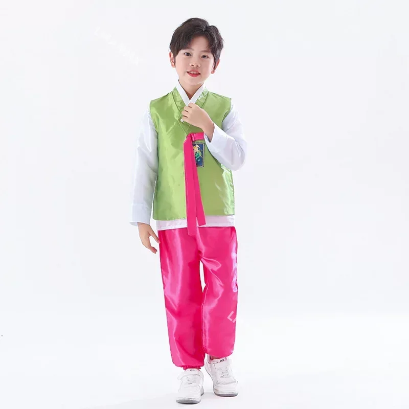 Korean Hanbok Costume Children's Hanbok Girls Boy Dance Ethnic Minority Performance Costume Men women National Costume Kid Dress