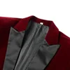 Men's Fashion Trend Velvet Groom Tuxedo Slim Fit Wedding Party Dress Business Casual Suit Jacket Banquet Single Blazers Coat 5