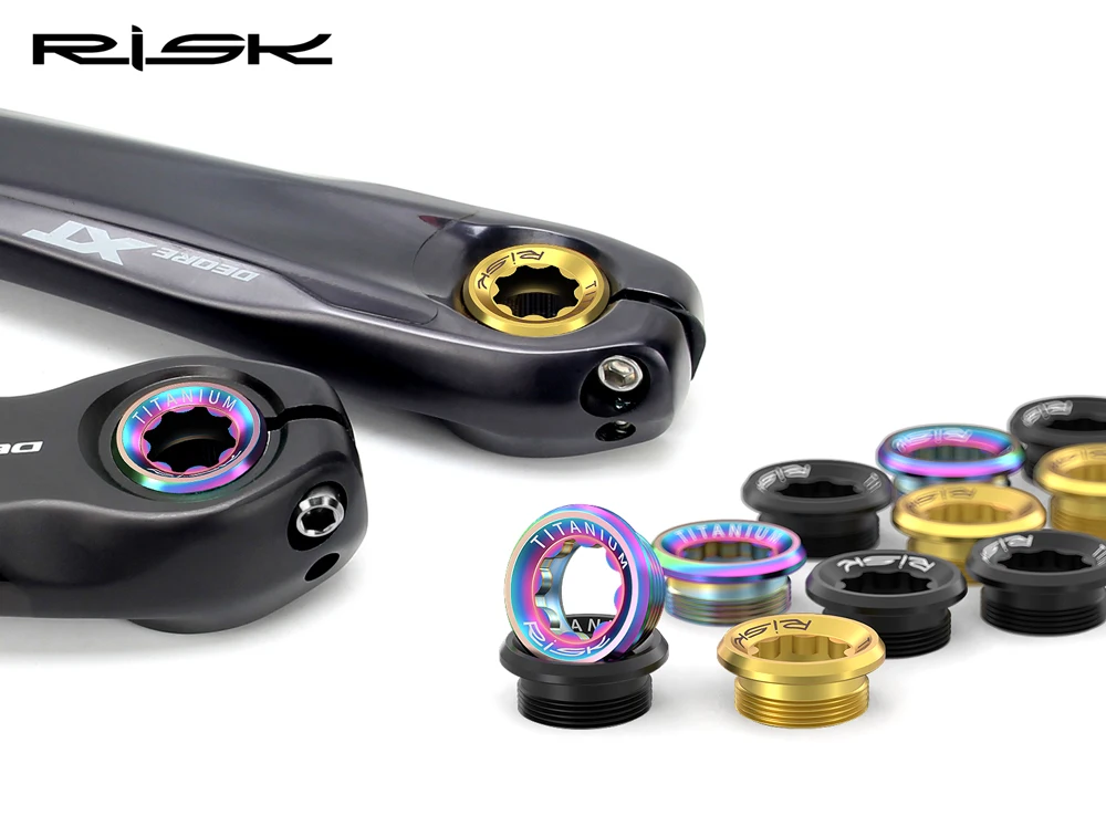 RISIKO M20x8mm M6x18mm Titan Fahrrad Kurbelgarnitur Abdeckung Schrauben XT XTR Mountain Road Bike Pflaumenblüte Tretlager Kurbel Arm Schraube – Detail 4