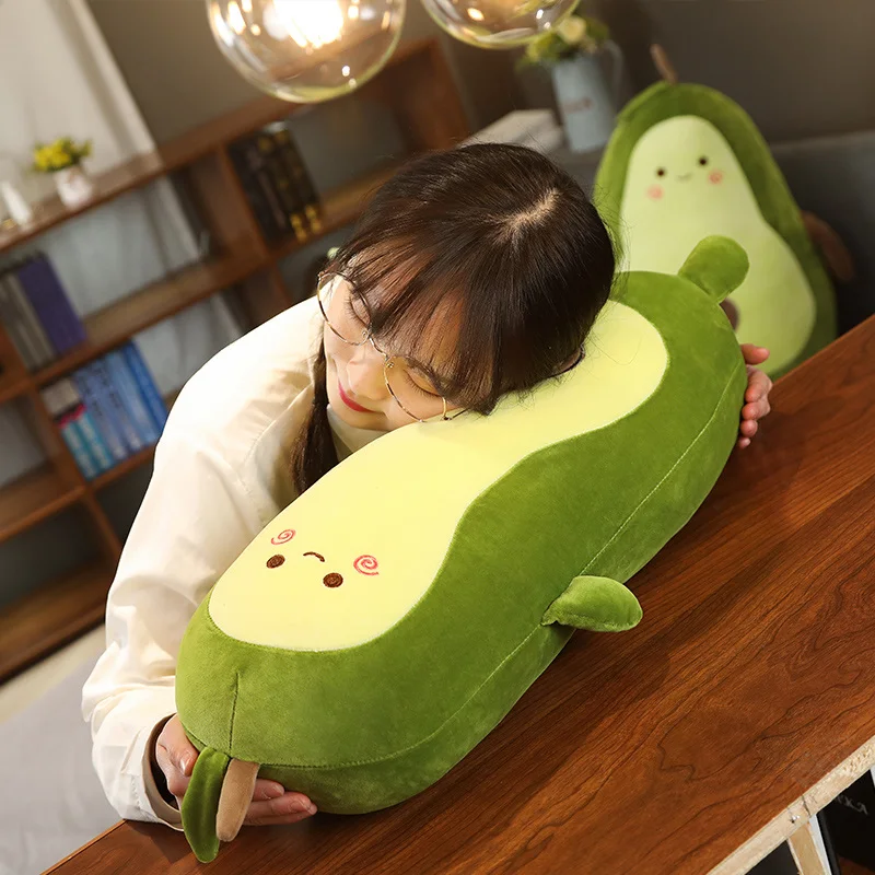 53~115cm NEW Happy Squishy Stuffed Avocado Doll Soft Green Fruit Plant Plush Toy Snuggle Buddy Xmas Gift 4