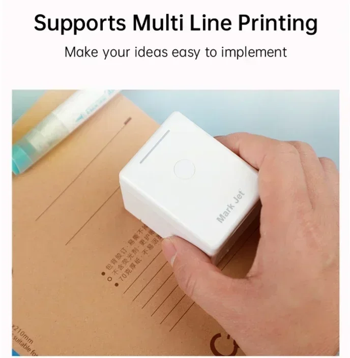 Imprimante à Jet D'encre Portable Mini – Sans Fil WiFi, Rechargeable, Pour étiquettes DIY, Papier, Tissu, Métal - 10