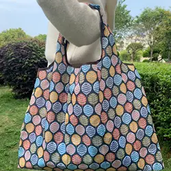 Foldable Eco-Friendly Oxford Cloth Shopping Bag - Large Portable Grocery Tote (Style 16)