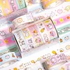 5Roll/box Ins Cute Animals Series Decoration Adhesive Tape Planner DIY Scrapbooking Journal Collage Material Stickers Gift 3